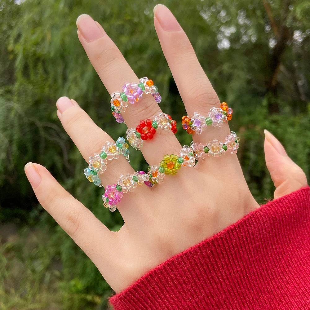 Whimsical Blossom Pearl Choker πΈβ¨ Cute Colorful Beaded Necklace for Trendy Women! ππ