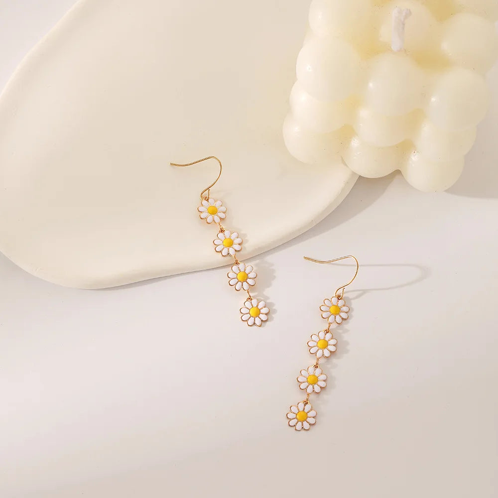 Kawaii Daisy Delight Drop Earrings πΌβ¨ | Colorful Sunflower Bling for Trendy Girls ππ