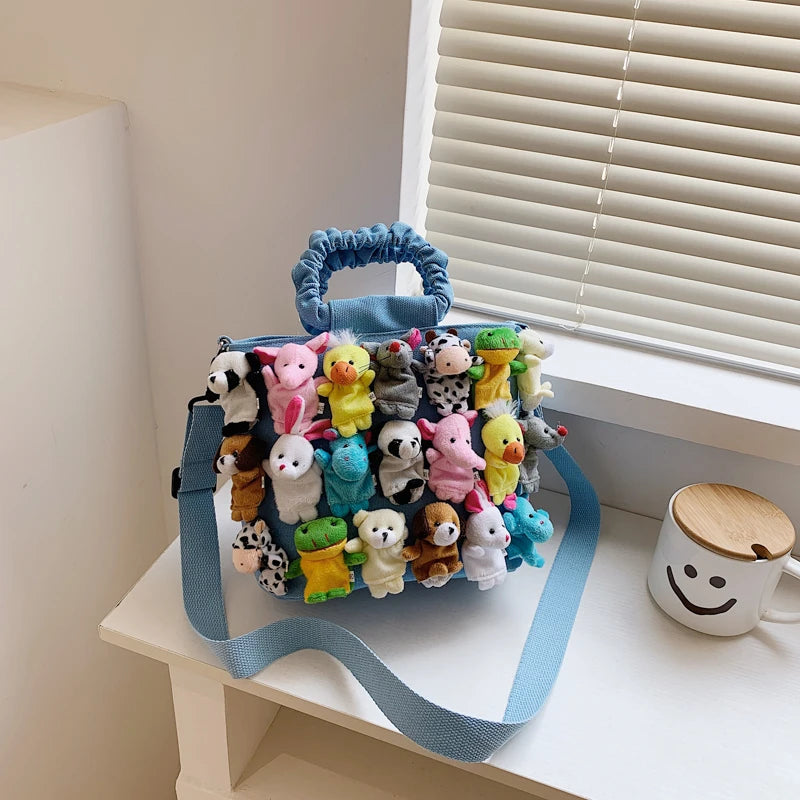 Kawaii Animal & Vegetable Basket Bag πΎπΌ | Cute Cowboy Doll Crossbody Handbag for Kids πβ¨