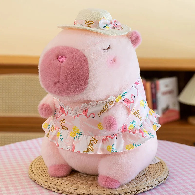 Adorable Capybara Plush Toy πΈ | Soft Stuffed Animal with Lotus Flower π | Perfect Gift for Kids π | Kawaii White-face Monkey Doll π