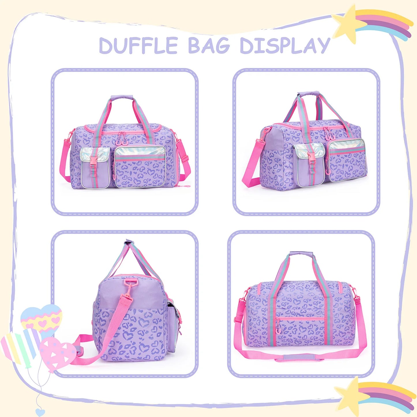 Kawaii Dream Duffle Bag πβ¨ | Cute Travel Tote for Girls & Women πΈ | Perfect for Sleepovers, Gym & Adventures ππ