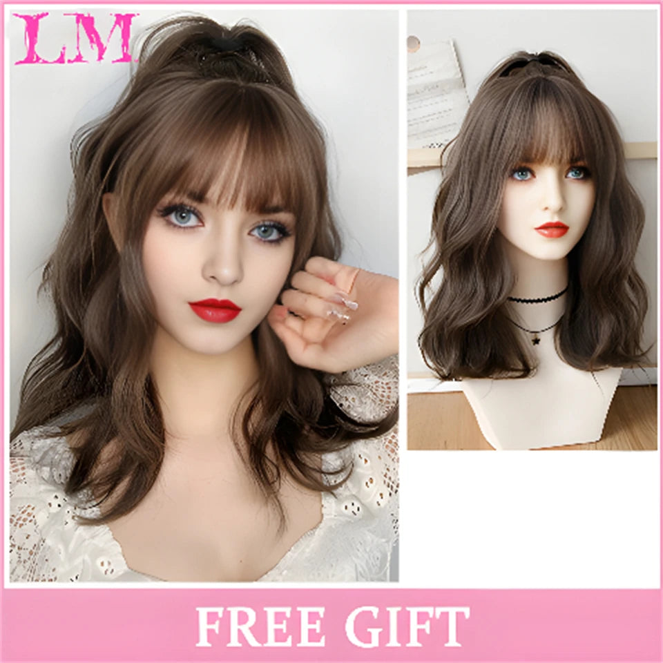 Kawaii Ombre Green Wavy Wig 🌟✨ | Heat-Resistant Fiber for Cosplay & Daily Style 💚🎀