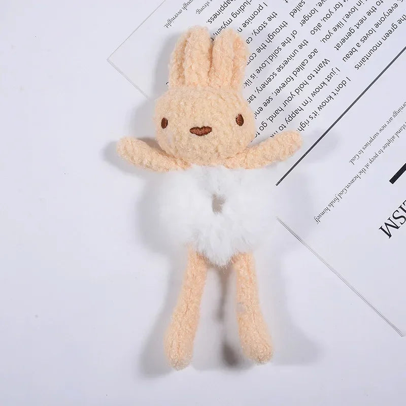 πΎ Adorable Plush Ponytail Headband - Cute Cartoon Animal Hair Ties for Kids! π