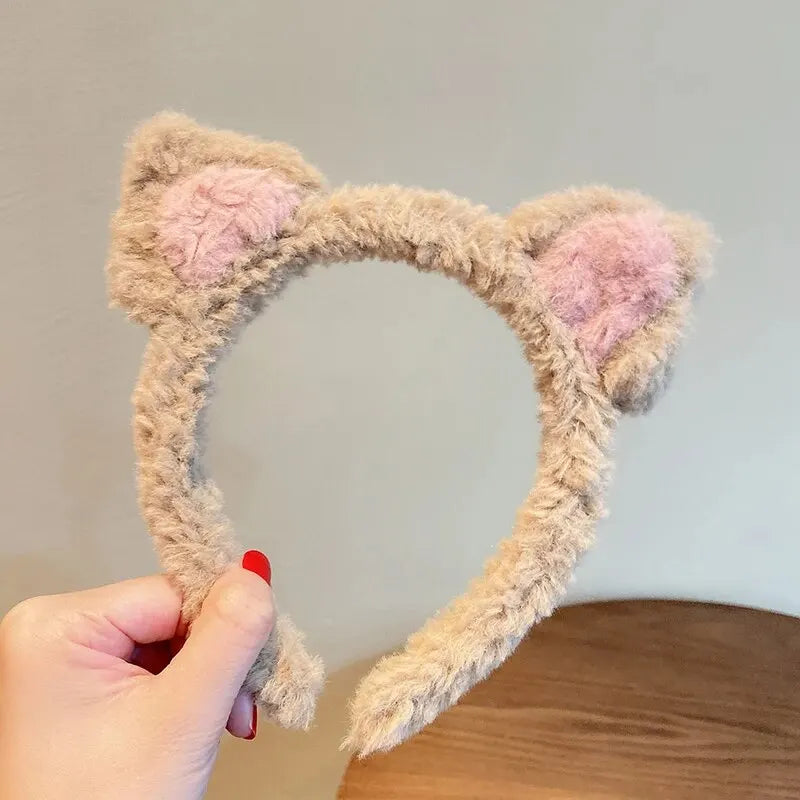 Kawaii Plush Cat Ear Hair Band πβ¨ | Cute & Soft Headband for Makeup & Face Washing π±π
