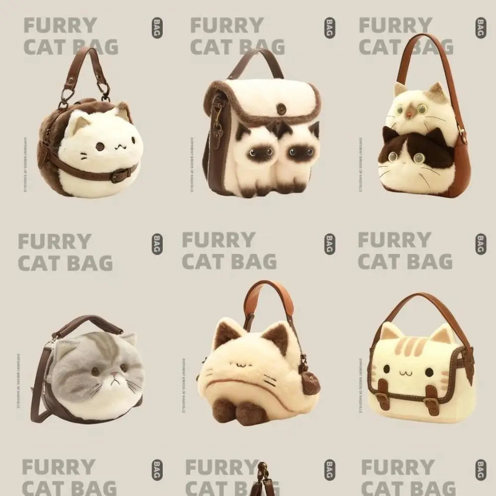 Kawaii Plush Cat Handbag π±β¨ - Adorable Crossbody Tote for Trendy Women! ππ