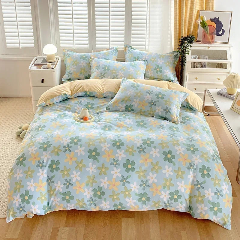 Adorable Strawberry Dreams Reversible Kawaii Bedding Set πβ¨ Soft Cotton Duvet Cover with Pillowcases