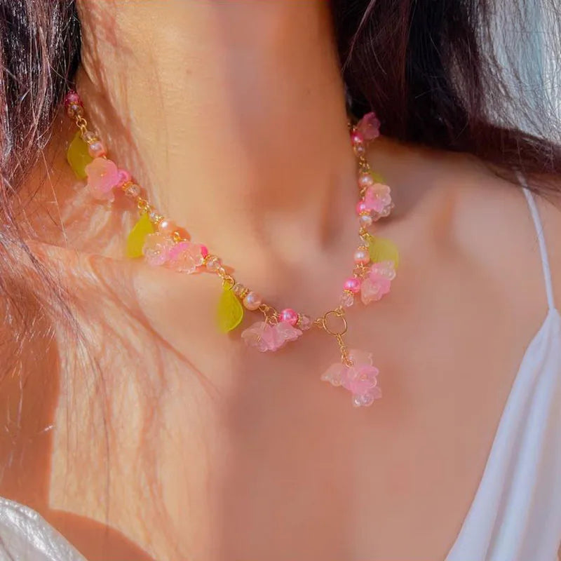 Kawaii Fairy Blossom Necklace πΈβ¨ | Enchanting Lily of the Valley Charm