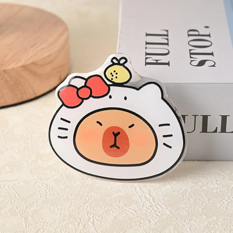 Adorable Capybara Grip Tok πΈπΉ - Cute Flower Phone Stand & Holder for iPhone & Samsung! - Pixie Quill