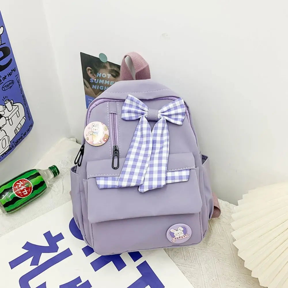 Kawaii Bow Backpack 🎀 | Cute & Spacious Nylon School Bag for Kids 🌟 | Perfect for School & Outdoor Adventures 🏞️