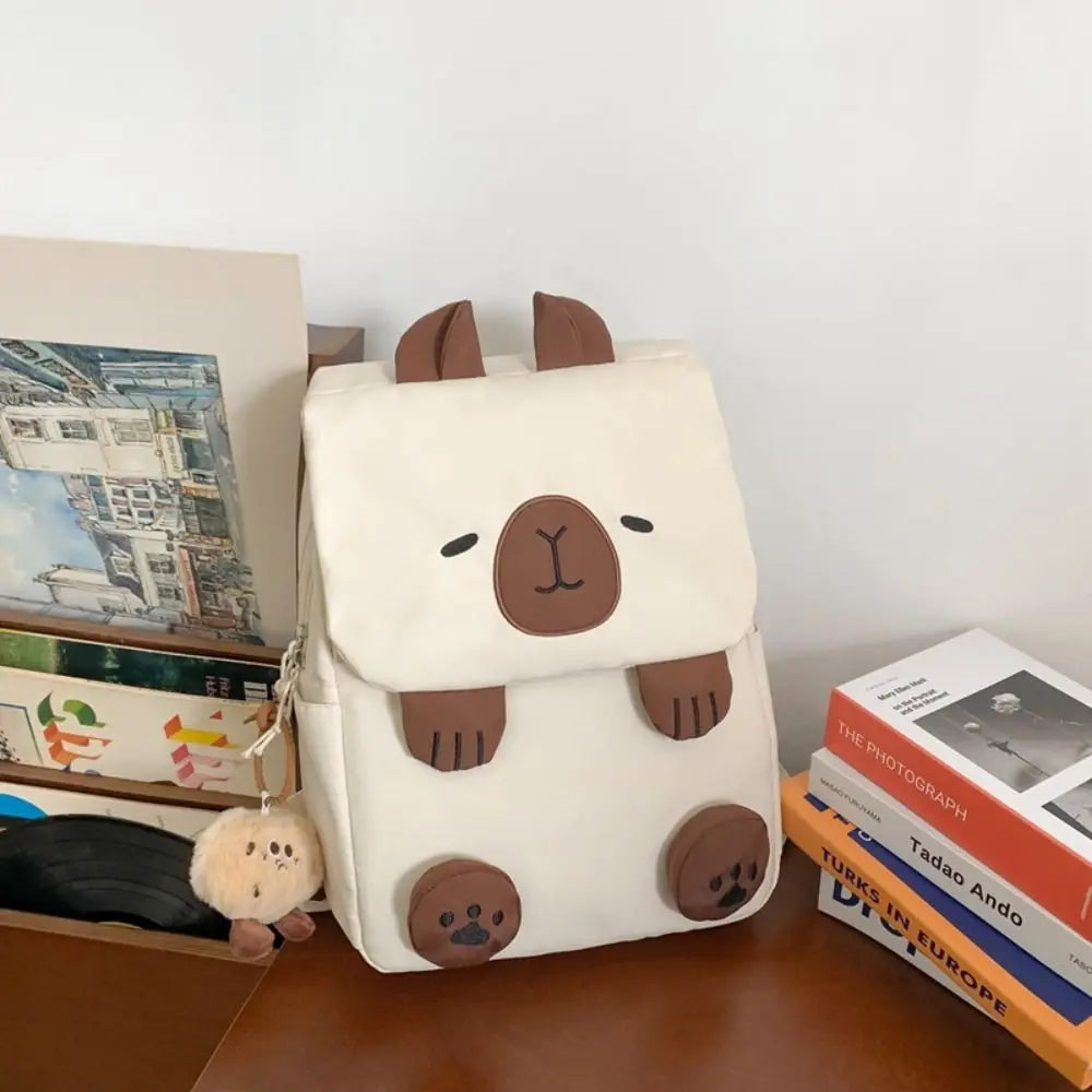 Adorable Kawaii Capybara Backpack πΎ | Large Capacity Travel Bag π | Perfect for Students & Couples π | Waterproof Crossbody Handbag π