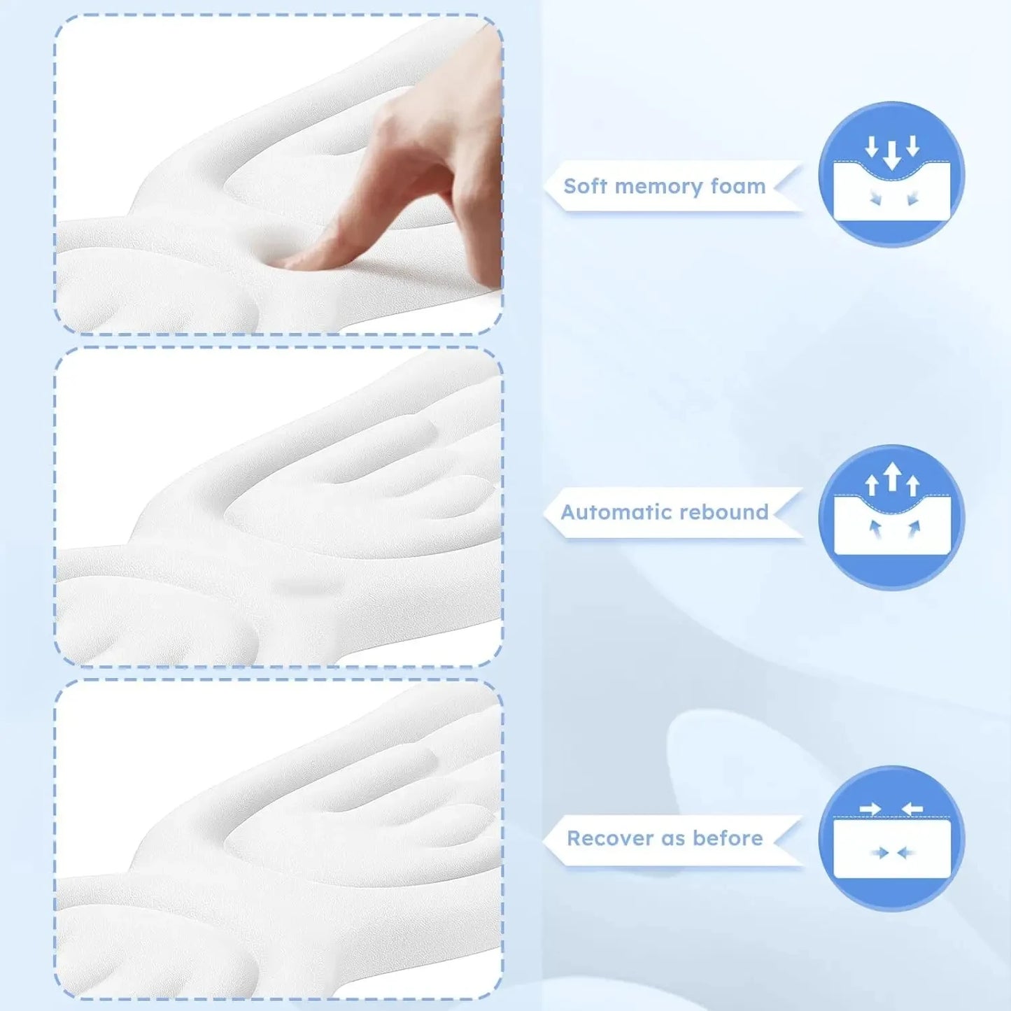 Kawaii Angel Wing Memory Foam Wrist Rest & Mouse Pad Set πΈβ¨ Ergonomic & Non-Slip for Happy Typing! ππ±οΈ