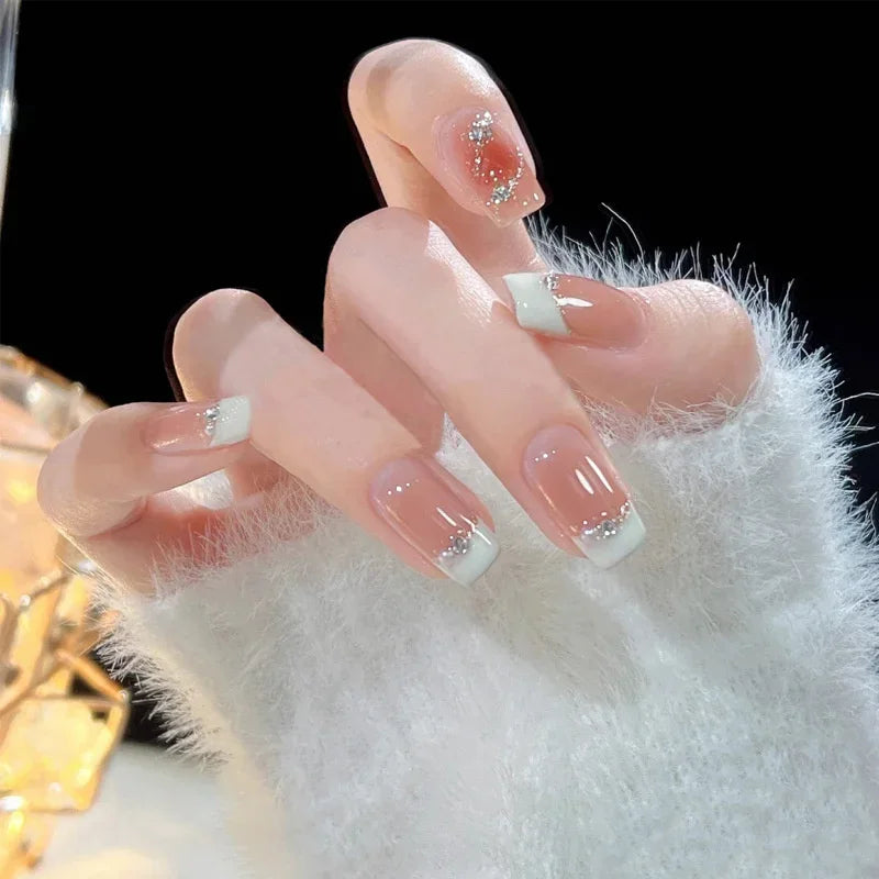 Kawaii 24pcs Pink Butterfly Press-On Nails π¦π | Jelly Gel False Nail Tips for Lovely Girls πΈβ¨ with Easy Application Tools