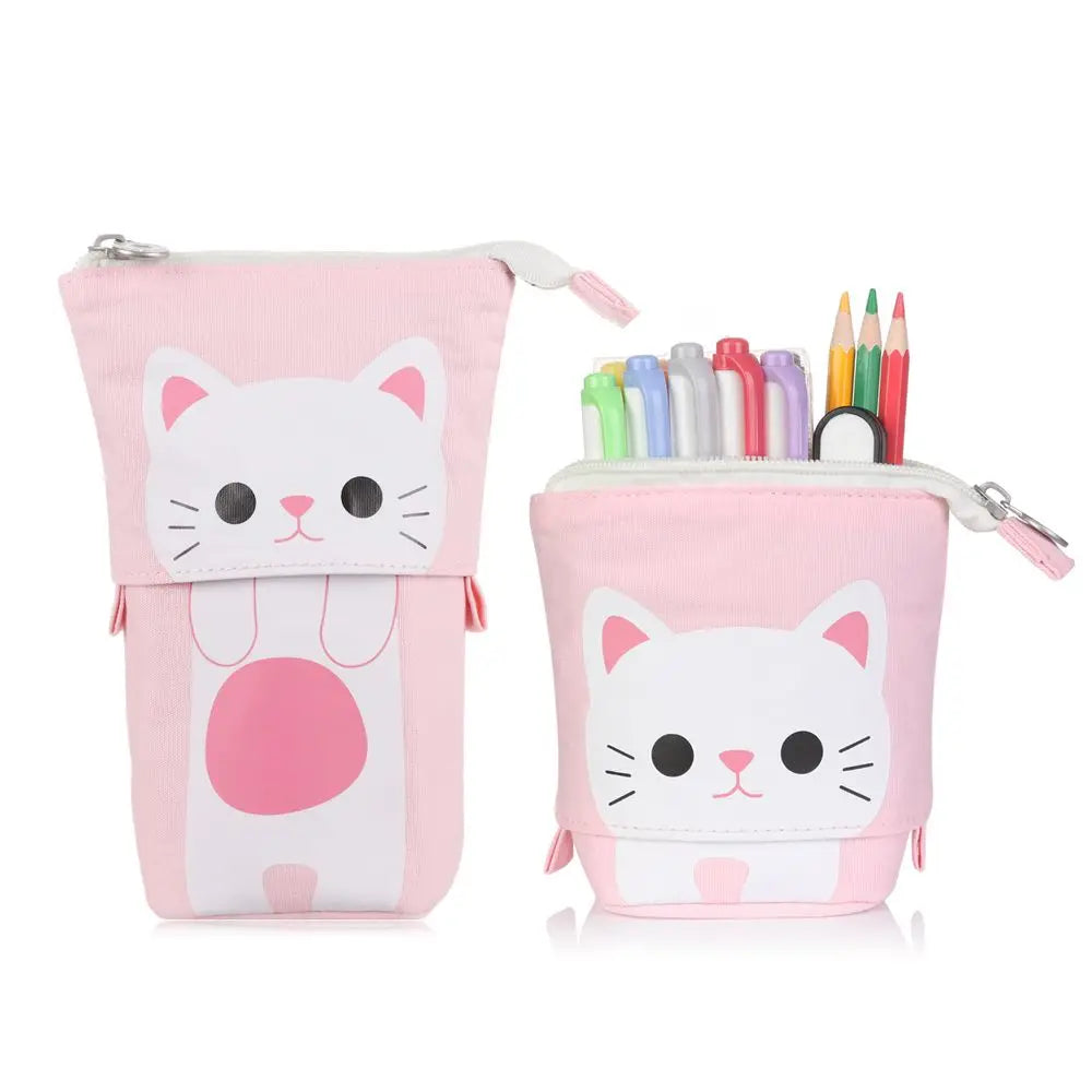 Kawaii Boba Milk Tea Pencil Case 🥤✨ | Cute Retractable Pen Holder & Stationery Organizer for Kids 🎨🌈