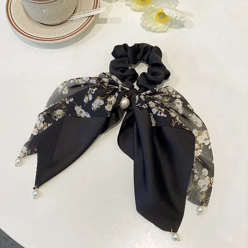 πΈβ¨ Charming Floral Bow Hair Band π | Sweet Elastic Ponytail Holder for Every Occasion! πΌπ - Pixie Quill