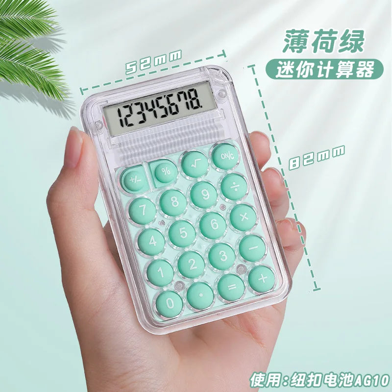 Kawaii Candy Color Mini Calculator π¬β¨ | Portable 8-Digit LCD for Fun Calculations! π