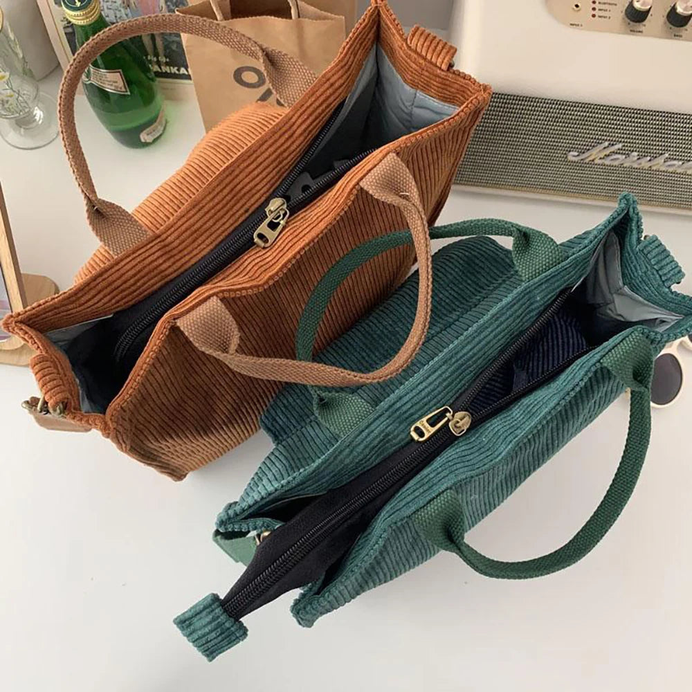 Charming Corduroy Cutie πβ¨ Large Tote for Stylish Adventures! ππΌ - Pixie Quill