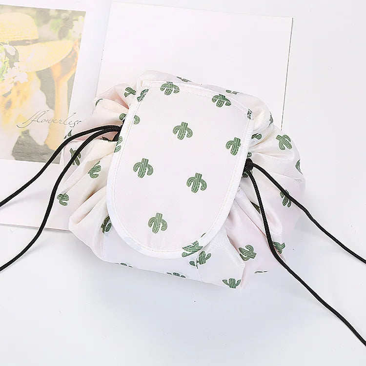 Kawaii Floral Drawstring Makeup Bag πΈβ¨ | Portable Waterproof Cosmetic Pouch for Travel & Toiletries ππ