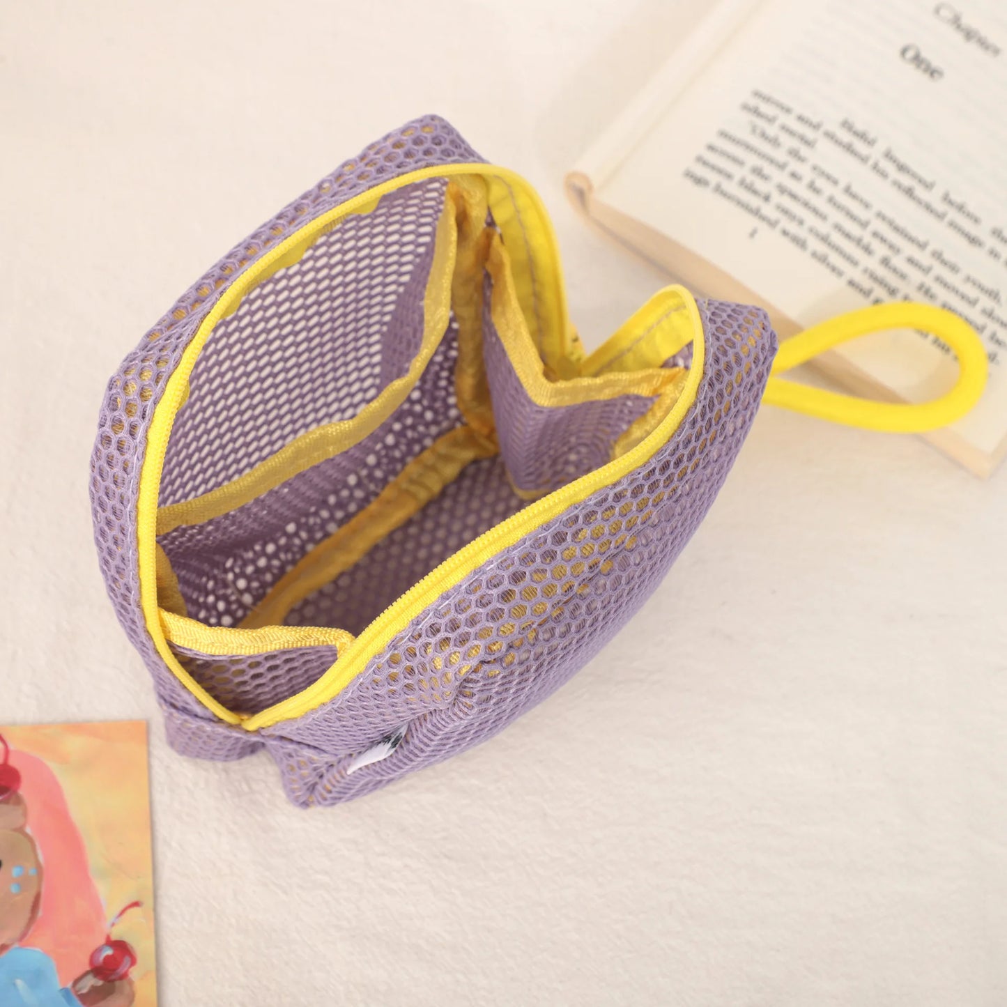 Kawaii Mini Mesh Storage Pouch πβ¨ Cute Zipper Coin Purse & Wash Bag π Perfect for Stationery & Cosmetics! πΎπ