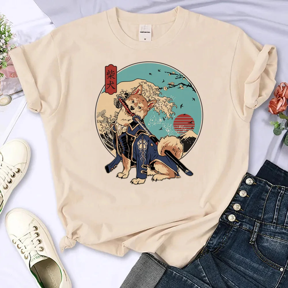 Kawaii Shiba Inu Women's Anime Tee πΆπ | Cute Casual Designer Top for All Seasons