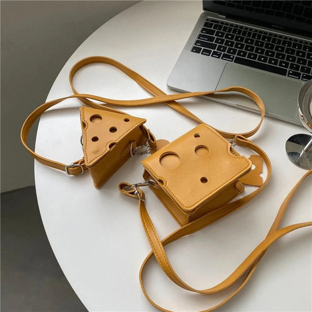 Kawaii Cheese Bag Collection π§β¨ | Adorable Mini PU Leather Crossbody Purses for Earphones & Lipstick ππ
