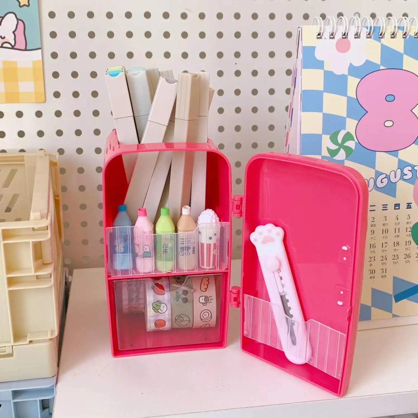 Kawaii Magic Pen Holder πποΈ Cute & Spacious Desktop Organizer! β¨π