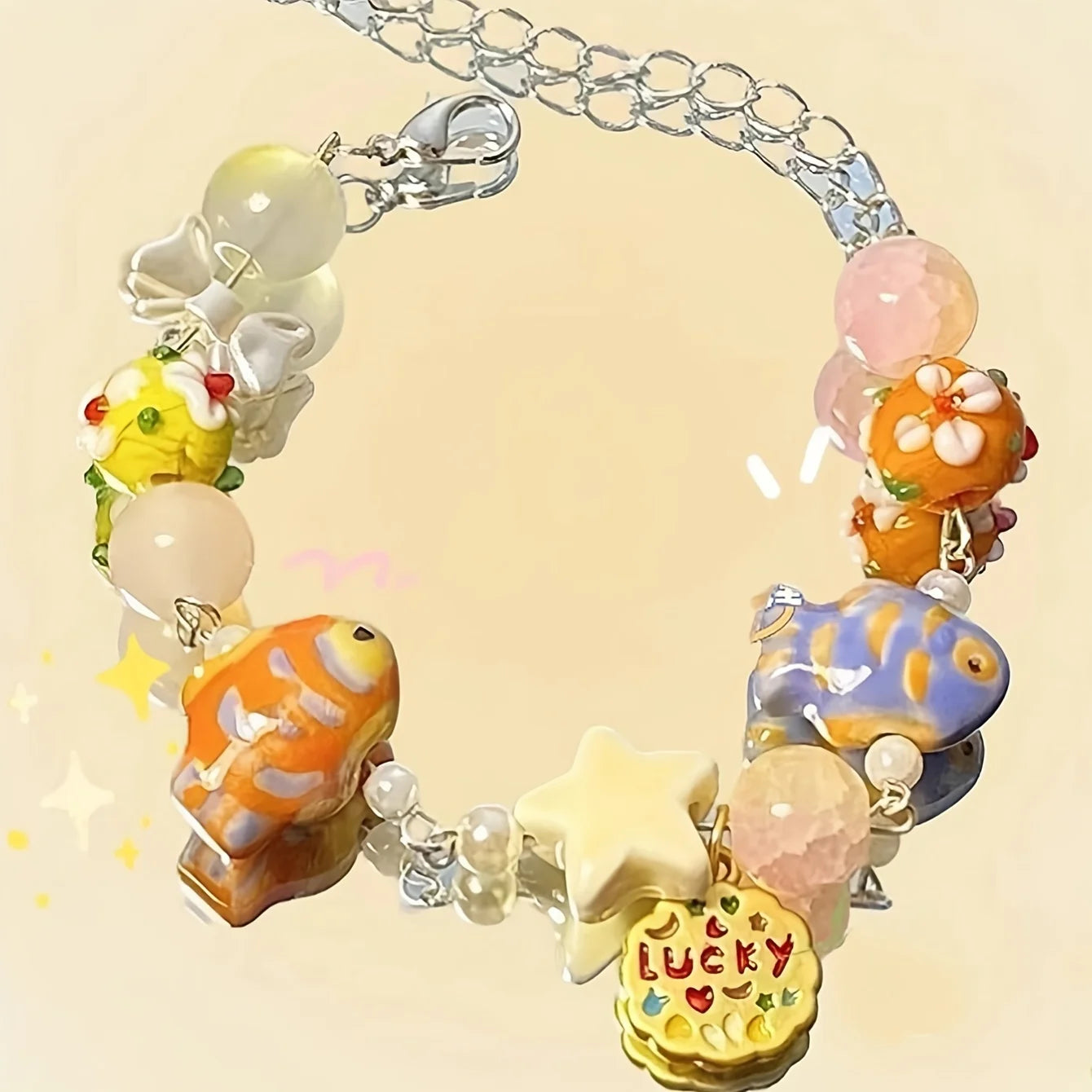 Kawaii Couple Fish Beaded Bracelets 🐟💖 | Adjustable, Colorful Charm for Dating & Parties 🎉