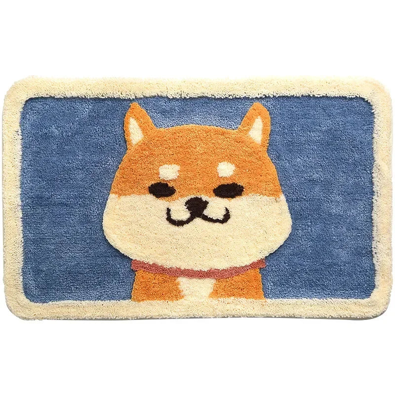 Kawaii Frog & Bear Plush Bath Mat πΈπ§Έ | Non-Slip, Ultra-Absorbent Bathroom Rug for Cozy Decor! πβ¨