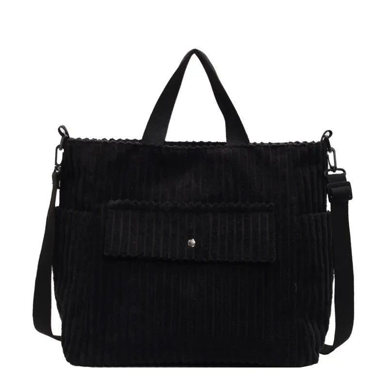 π Cozy Chic Corduroy Tote Bag πβ¨ - Your Go-To Fashion Companion for Autumn & Winter! π - Pixie Quill