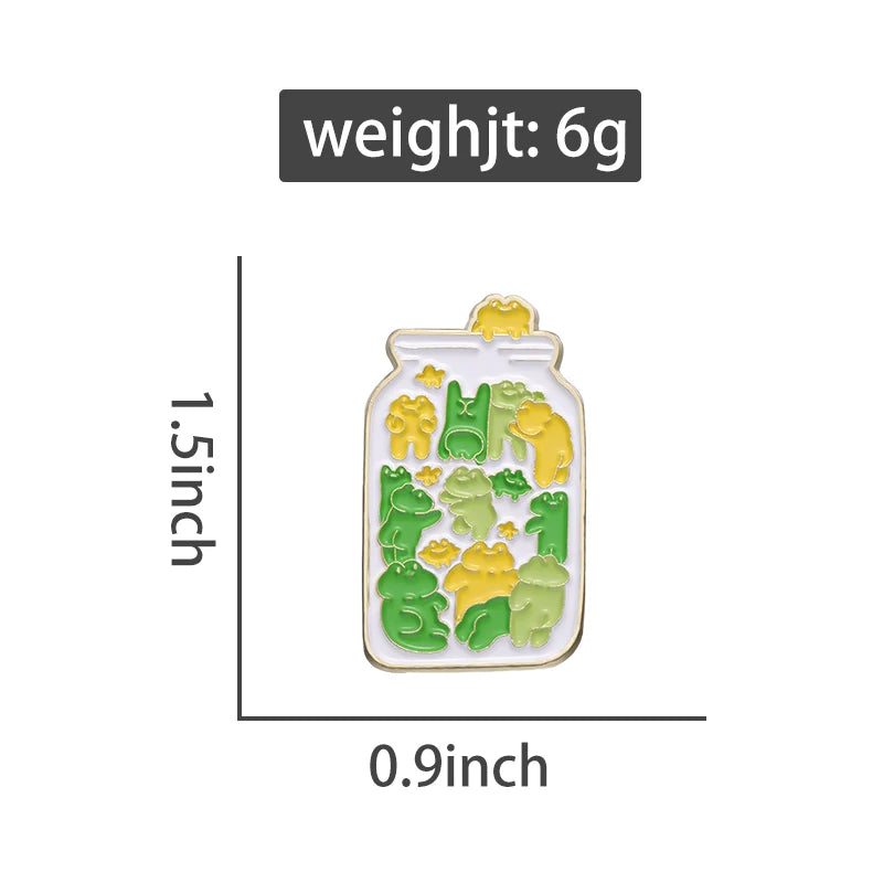 Kawaii Frog Enamel Pins πΈβ¨ Cute Cartoon Brooches & Lapel Badges β Perfect Gift for Kids & Friends! ππ