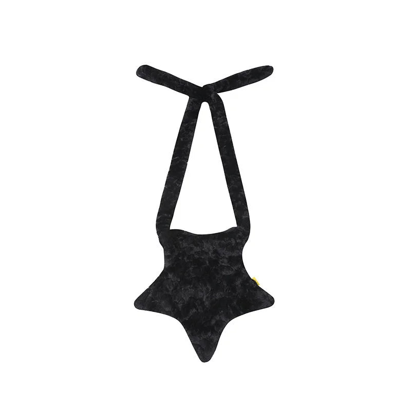 Kawaii Bag Star Shape Messenger Bag Women Y2K Vintage Crossbody Bag Strap Girls Bag Korean Designer 2000s Aesthetic Shoulder Bag
