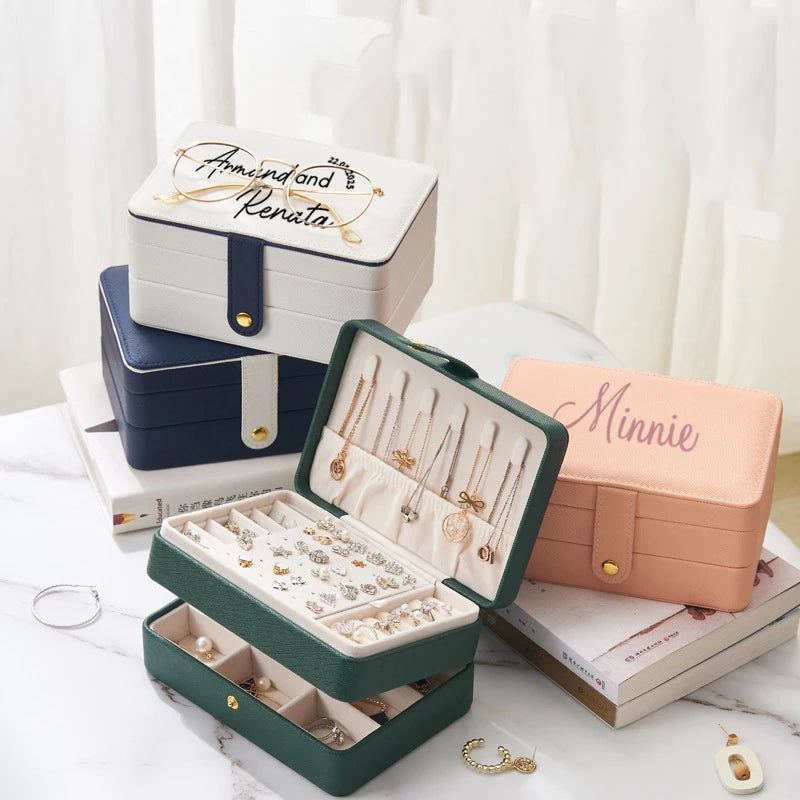 Kawaii Custom Travel Jewelry Case πΈβ¨ Adorable Bridesmaid Gift Box for Her π Perfect Mother's Day Surprise! π