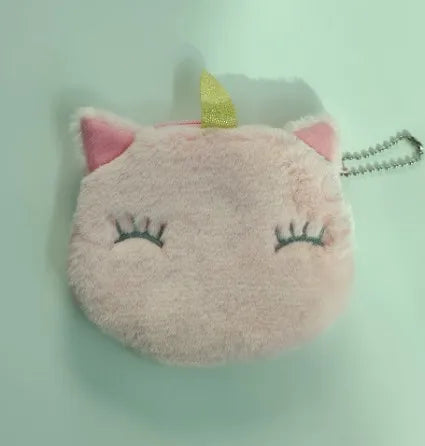 πΌ Adorable Plush Cartoon Animal Coin Purse - Mini Zipper Wallet for Girls & USB Cable Bag! π°β¨
