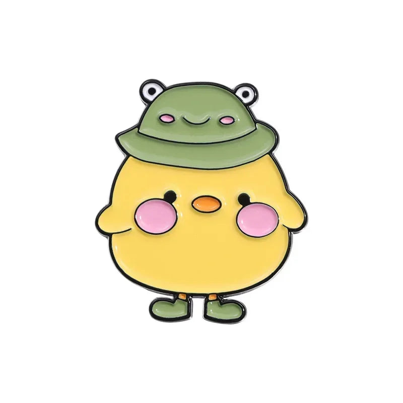 Adorable Kawaii Yellow Duck Enamel Pin π¦β¨ Fun Brooch for Backpacks & Outfits!