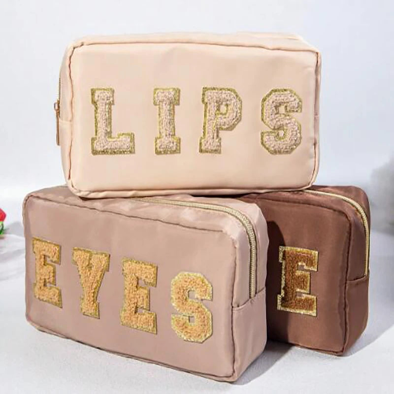 Kawaii 3PC Embroidered Makeup Bag Set ππ Waterproof & Stylish Storage for All Your Beauty Essentials! πβ¨