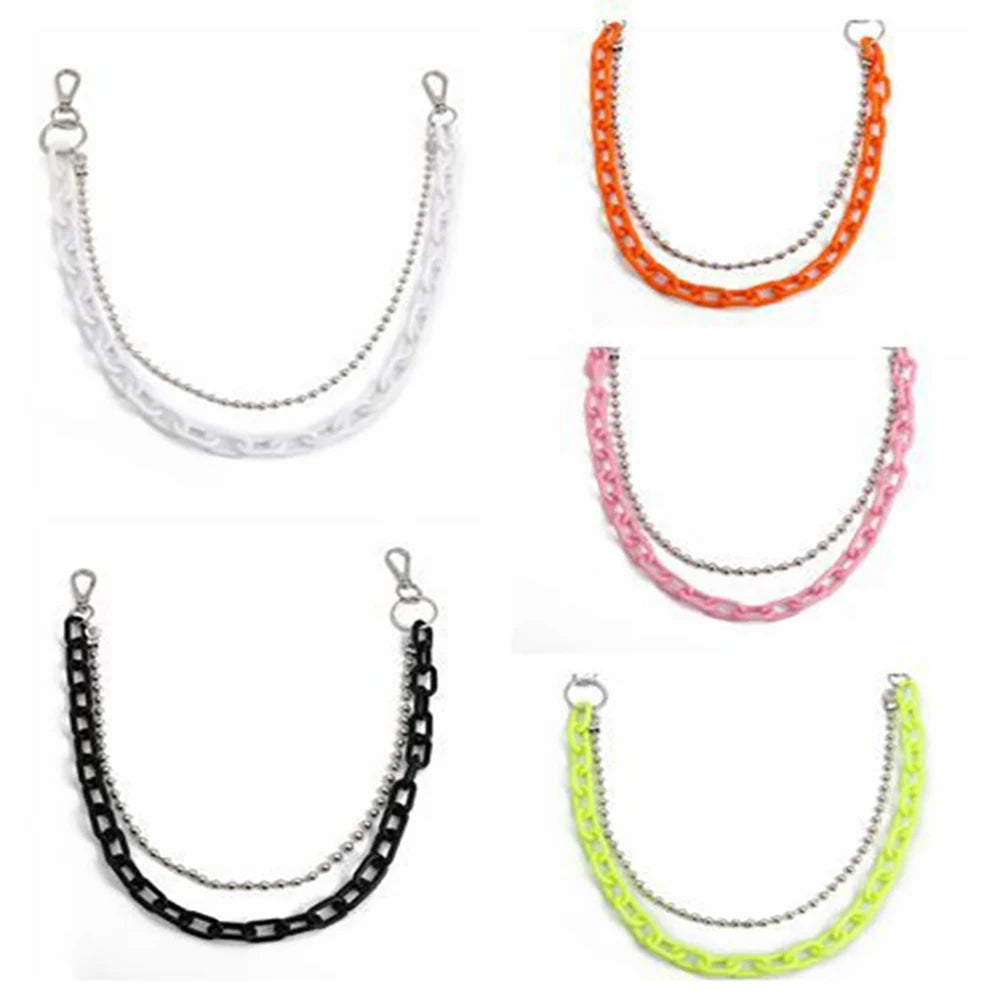Kawaii Double Layered Candy Pants Chain π¬β¨ - Vibrant Punk Waist Accessory for Parties! ππ