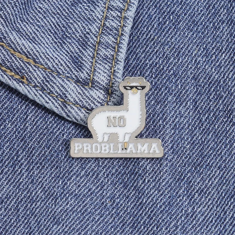 Kawaii Cartoon Alpaca Enamel Pin π¦β¨ Cute Sheep Brooch for Bags & Accessories ππ Perfect Gift for Animal Lovers!