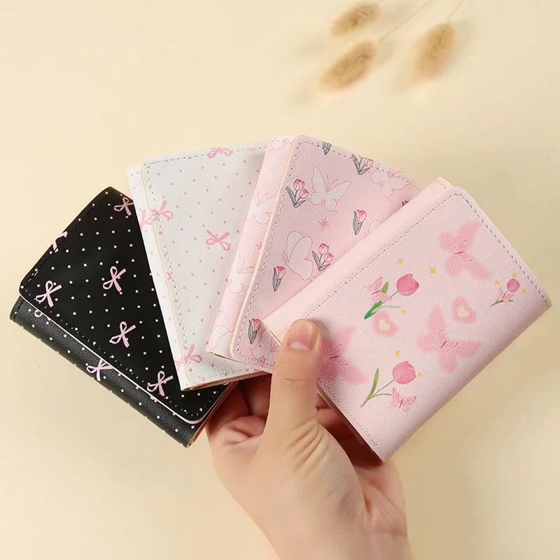 Adorable Bow & Floral Wallet πΈπ - Sweet Pink Purse for Girls, Perfect for Travel & Everyday Use! πΌβ¨