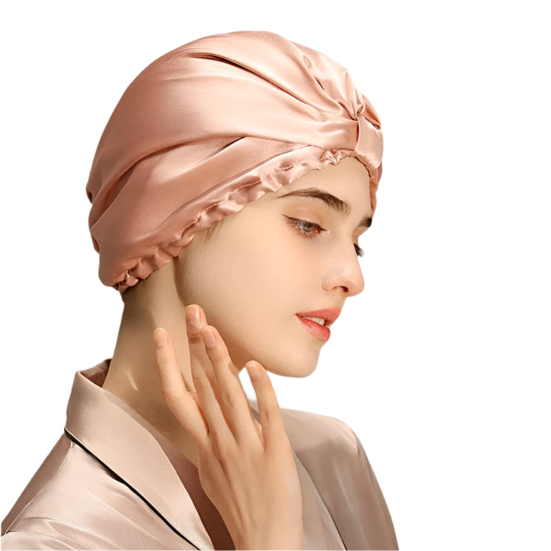 Kawaii Dream Silk Bonnet πβ¨ | Pure Mulberry Silk Sleeping Hat for Hair Care πΈπ | Cozy Turban for Luxurious Sleep π