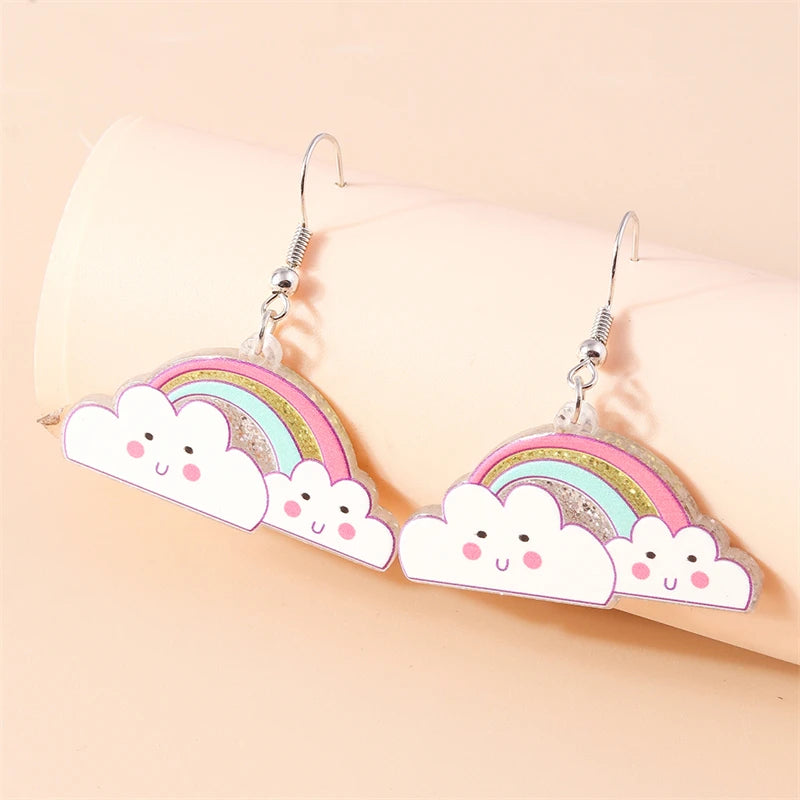 Kawaii Handmade Sunflower Drop Earrings ๐ผโจ | Cute Knitted Dangle Hooks for Party & Holiday Gifts ๐๐