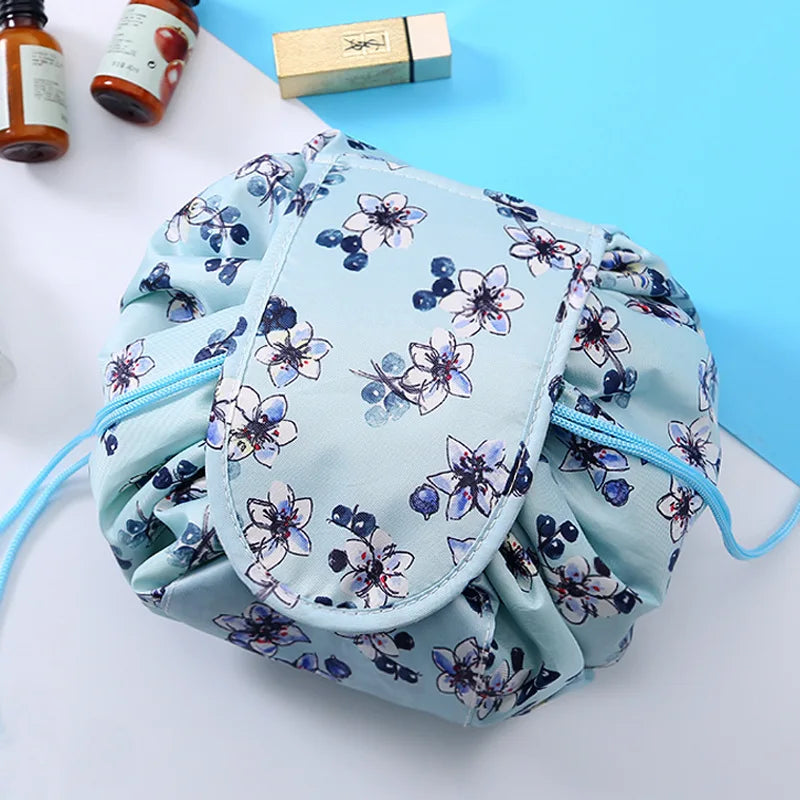 Kawaii Floral Drawstring Makeup Bag πΈβ¨ | Portable Waterproof Cosmetic Pouch for Travel & Toiletries ππ