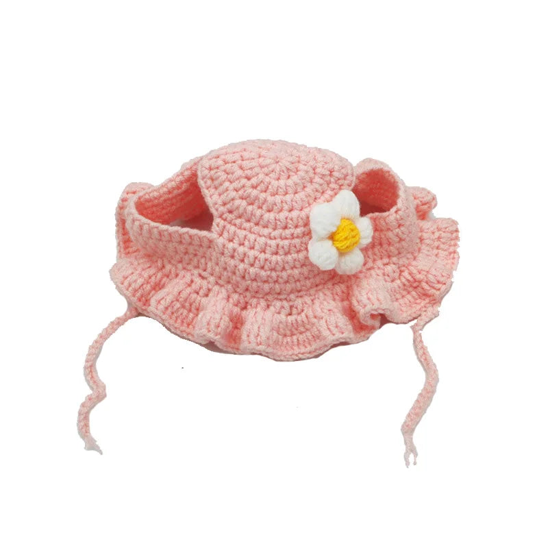 Kawaii Autumn/Winter Cat Hat πβ¨ Cute Knitted Accessory for Puppies & Kittens πΎπΈ Perfect for Parties & Photoshoots!