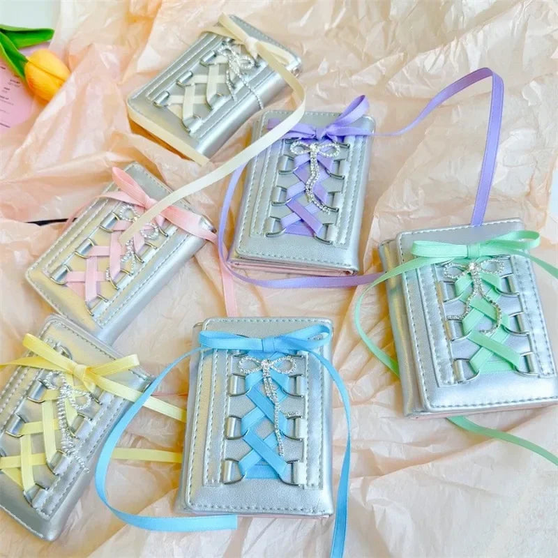 Kawaii Bow Mini Wallet for Women πβ¨ | Cute PU Leather Coin Purse in Y2K Style π | Adorable Casual Accessory π