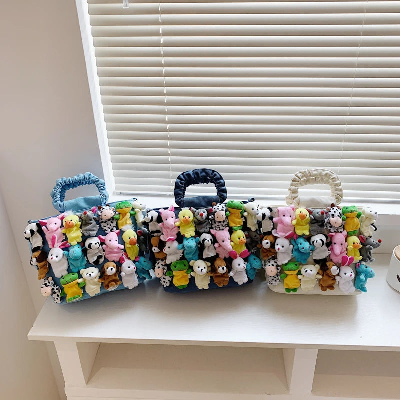 Kawaii Animal & Vegetable Basket Bag πΎπΌ | Cute Cowboy Doll Crossbody Handbag for Kids πβ¨