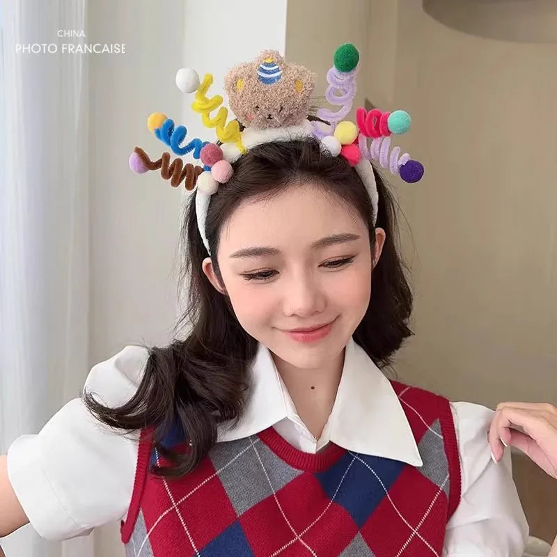 Kawaii Plush Bear Hairband π»β¨ Fun Headband for Women & Girls | Adorable Party Accessory & Photo Prop ππ