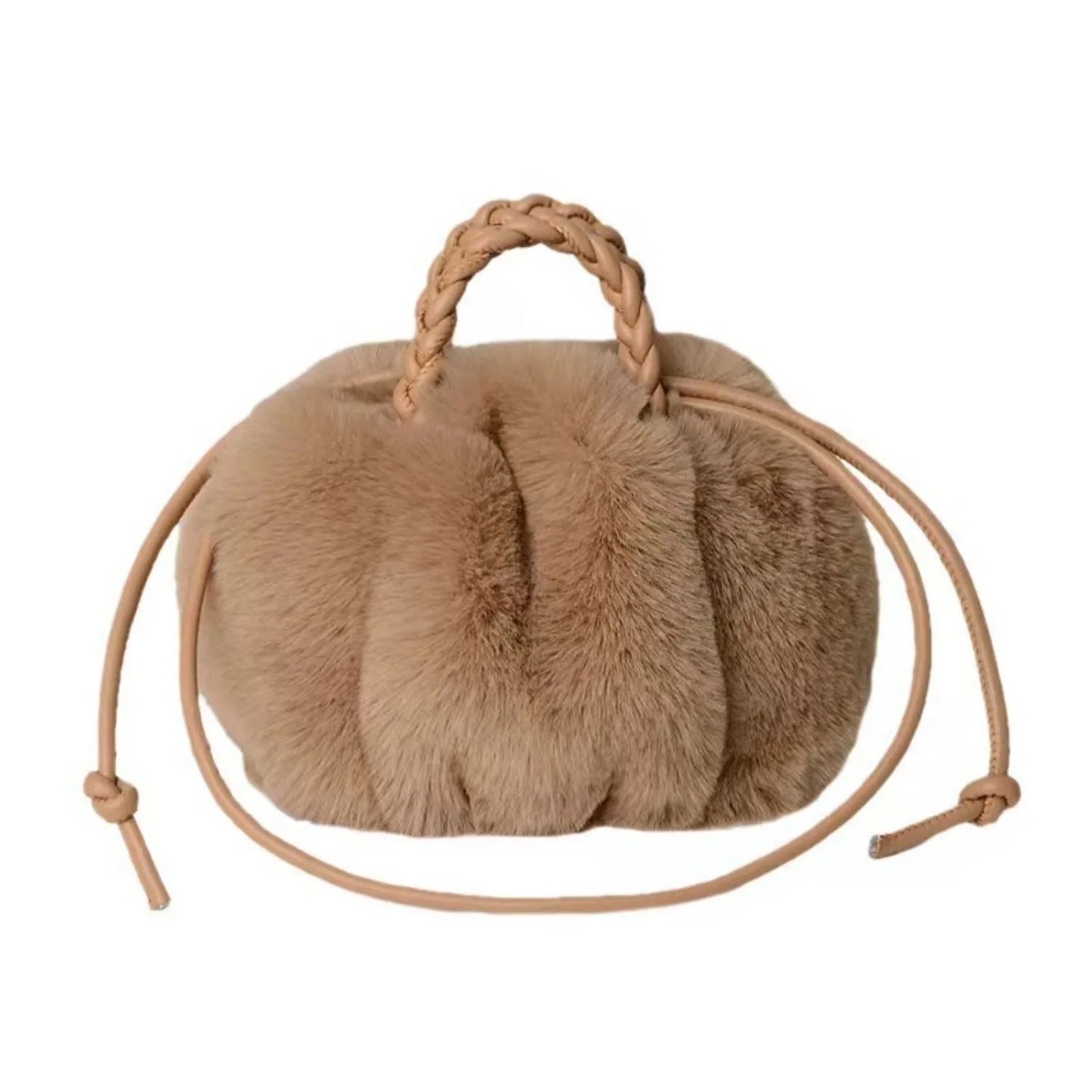 Kawaii Plush Pumpkin Crossbody Bag πβ¨ - Trendy Pleated Cloud Tote for Women ππ