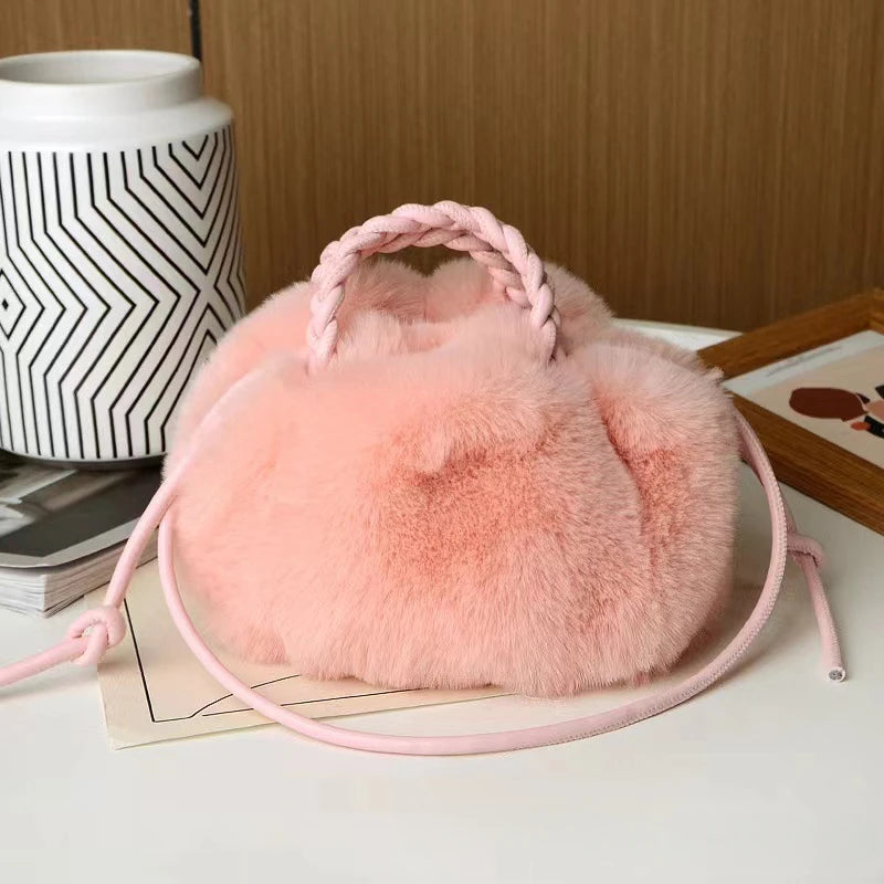 Kawaii Plush Pumpkin Crossbody Bag πβ¨ - Trendy Pleated Cloud Tote for Women ππ