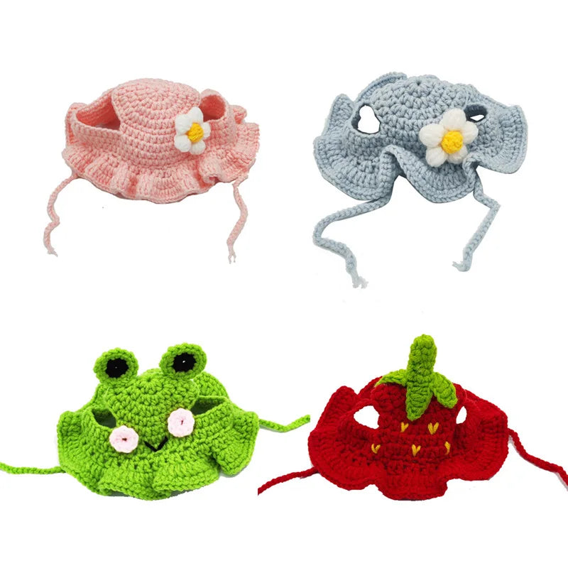 Kawaii Autumn/Winter Cat Hat πβ¨ Cute Knitted Accessory for Puppies & Kittens πΎπΈ Perfect for Parties & Photoshoots!