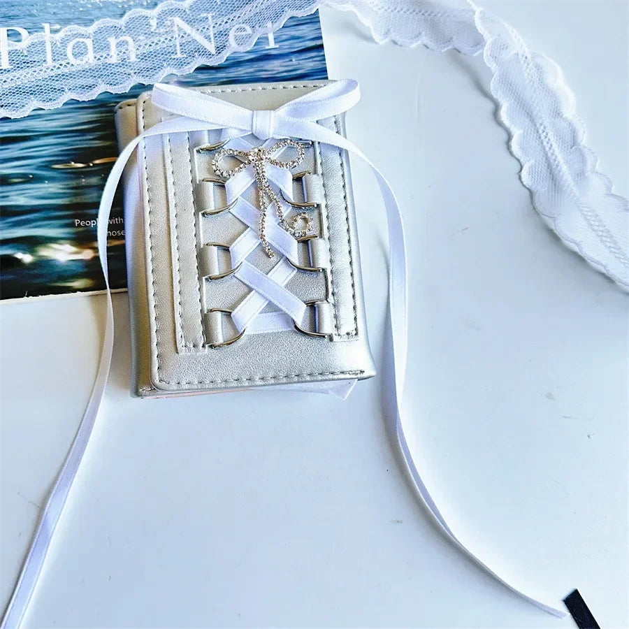 Kawaii Bow Mini Wallet for Women πβ¨ | Cute PU Leather Coin Purse in Y2K Style π | Adorable Casual Accessory π
