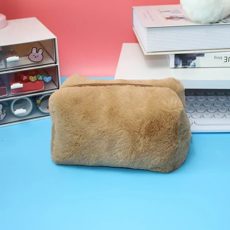 Adorable Kawaii Plush Pencil Case π | Cute Korean Stationery for School & Office βοΈ | Perfect for Girls! πΈ