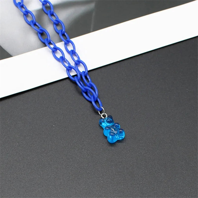 Kawaii Candy Bear Choker Necklace π¬β¨ | Cute Resin Jewelry for Girls & Women | Perfect Gift for Parties & Daily Wear ππ